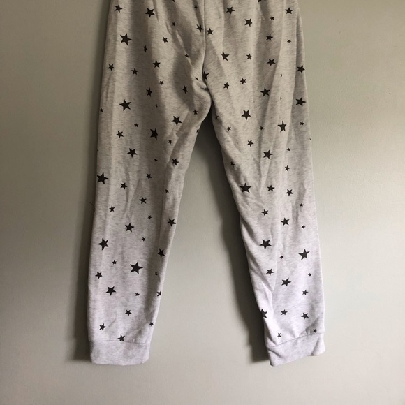 Hippie Rose joggers, comfortable, warm, star print, with pockets, cuffed ankles - Picture 3 of 5